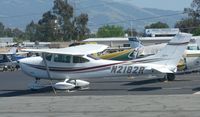 N2182R @ KRHV - A local 1964 Cessna 182H parked at the Squadron 2 ramp at Reid Hillview Airport, CA. - by Chris Leipelt