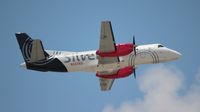 N347AG @ FLL - Silver Saab 340B - by Florida Metal