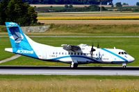 I-ADLZ @ LOWW - Aerospatiale ATR-42-512 [611] (Air Dolomiti) Vienna-Schwechat~OE 13/07/2009 - by Ray Barber