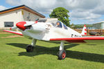 F-PYJQ @ X5FB - Nicollier HN-433 Menestrel, a visitor from France to Fishburn Airfield, May 30th 2015. - by Malcolm Clarke