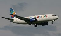 LY-FLH @ LOWG - Small Planet Airlines Boeing 737-382 - by Andi F