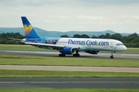 G-TCBC @ EGCC - Thomas Cook Boeing 757-236 Taxiing at Manchester Airport. - by David Burrell