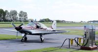 G-CYLL @ EGBR - At the pumps at The Real Aeroplane Company Ltd Radial Fly-In, Breighton Airfield, Yorkshire, U.K.  - EGBR - by Clive Pattle