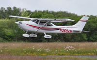N369AN @ EGFH - Visiting Cessna Skylane departing Runway 22. - by Roger Winser
