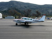 N7902Y @ SZP - 1966 Piper PA-30 TWIN COMANCHE, two Lycoming IO-320s 160 Hp each, tip tanks, taxi - by Doug Robertson