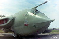 XM715 @ EG74 - Scanned from neg. Close up nose detail of XM715 at Bruntingthorpe in July 1997. - by Clive Pattle