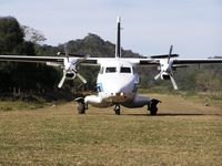 CP-2328 @ SLLS - Let410 of Aeroeste (CP-2328) landing at Caraparicito, an airstrip close to gas well Incahuasi X1 in the subandean hills of Santa Cruz - by confauna