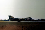 68-0057 - F-111E of 20th Tactical Fighter Wing taxying at RAF Upper Heyford in September 1975. - by Peter Nicholson