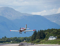 G-CENW @ EGEO - Approaching Runway 19 at Oban Airport. - by Jonathan Allen