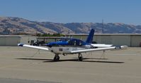 N20FQ @ KRHV - A locally based 1986 Socata TB-21 (WISDOM, MT) parked at the south tie downs at Reid Hillview Airport, CA. - by Chris Leipelt