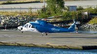 C-GHJW @ CBC7 - Helijet departing Vancouver Harbour Heliport. - by M.L. Jacobs