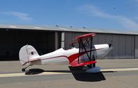 N333H @ KRHV - A locally based 1928 Great Lake sitting in front of its hangar after being displayed at the Reid Hillview Airport Day/STEAM Festival. - by Chris Leipelt