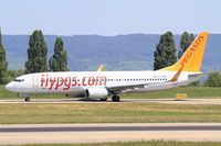TC-CPB @ LFSB - Boeing 737-82R, Taxiing to holding point rwy 15, Bâle-Mulhouse-Fribourg airport (LFSB-BSL) - by Yves-Q