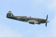 F-AZJS @ LFRN - Supermarine 389 Spitfire PR XIX, On display, Rennes-St Jacques airport (LFRN-RNS) Air show 2014 - by Yves-Q