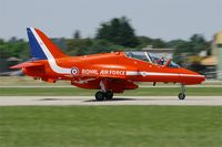 XX227 @ LFMY - Royal Air Force Red Arrows Hawker Siddeley Hawk T.1, Landing rwy 34, Salon de Provence Air Base 701 (LFMY) Open day 2013 - by Yves-Q