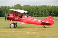 N4418 @ LFFQ - Curtiss Wright TRAVEL AIR 4000, Taxiing to holding point rwy 28, La Ferté-Alais airfield (LFFQ) Air show 2015 - by Yves-Q