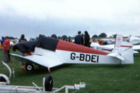 G-BDEI @ EGBK - Jodel D.9 Bebe [PFA 936] Sywell~G 01/07/1978. From a slide. - by Ray Barber