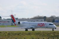 F-GRZN @ LFRB - Canadair Regional Jet CRJ-700, Taxiing to boarding area, Brest-Bretagne airport (LFRB-BES) - by Yves-Q