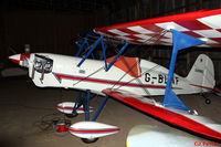 G-BLAF @ EGSP - Cosy in a hangar at Sibson EGSP - by Clive Pattle