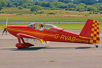 G-RVAB @ EGFH - RV-7, Slinfold-Wellcross Farm based, seen shortly after landing on runway 28. - by Derek Flewin
