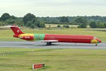 OY-RUE @ EGBB - 1990 McDonnell Douglas MD-83, c/n: 49936 at Birmingham UK - by Terry Fletcher