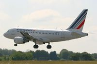 F-GUGJ @ LFRB - Airbus A318-111, On final rwy 07R, Brest-Bretagne Airport (LFRB-BES) - by Yves-Q