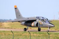 E20 @ LFOT - Dassault-Dornier Alpha Jet E, Taxiing to holding point rwy 02, Tours Air Base 705 (LFOT-TUF) Air show 2015 - by Yves-Q