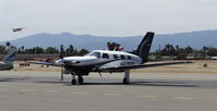 N476WA @ KRHV - BDQ Properties LLC (Placerville, CA) beautiful Piper Meridian starting up at the transient ramp at Reid Hillview Airport, CA. It's a local visitor, comes a few times a month. - by Chris Leipelt
