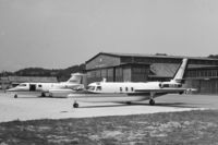 N618JC @ LSZB - At an airshow at Berne. Demonstrator aircraft. Had a lot of different registrations before beeing scrapped.
In front of Learjet 23 N365EJ.
Scanned from a b/w-negative. - by sparrow9