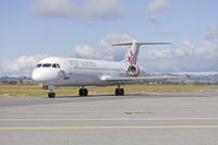 VH-FWH @ YSWG - Virgin Australia Regional Airlines (VH-FWH) Fokker 100, now wearing the VA livery and named Swan River, taxiing at Wagga Wagga Airport. - by YSWG-photography