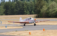 N8861R @ PLU - 1960 Bellanca arriving for the Cubs and Classics event at Thun Field - by Eric Olsen
