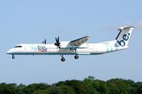 G-ECOO @ LFRB - De Havilland Canada DHC-8-402Q Dash 8, On final rwy 25L, Brest-Bretagne Airport (LFRB-BES) - by Yves-Q