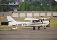 N9537Q @ KRNT - Cessna 172 during engine warm up. - by Eric Olsen