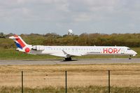 F-HMLN @ LFRB - Canadair Regional Jet CRJ-1000, Take off run rwy 07R, Brest-Bretagne Airport (LFRB-BES) - by Yves-Q