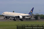 HZ-AKW @ EGCC - Saudi Arabian Airlines - by Chris Hall