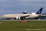 HZ-AKW @ EGCC - Saudi Arabian Airlines - by Chris Hall