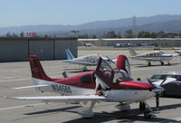 N345BS @ KSQL - Locally-based 2010 Cirrus SR20 with doors open @ San Carlos Airport, CA - by Steve Nation