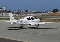 N760P @ KSQL - Locally-based 2004 Cirrus SR22 running through final checklist @ San Carlos Airport, CA - by Steve Nation