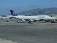 N105UA @ KSFO - United Airlines 1994 Boeing 747-451 @ SF International Airport's International Terminal 1 - by Steve Nation