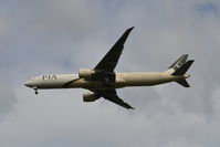 AP-BID @ EGCC - PIA Boeing 777-340ER AP-BID on approach to Manchester Airport. - by David Burrell