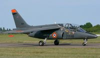 E28 @ LFOT - Dassault-Dornier Alpha Jet E (705-AB), Taxiing after landing rwy 02, Tours Air Base 705 (LFOT-TUF) Air show 2015 - by Yves-Q