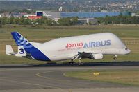 F-GSTC @ LFBO - Airbus A300B4-608ST Beluga, Landing rwy 14R, Toulouse-Blagnac airport (LFBO-TLS) - by Yves-Q