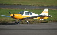 G-BAKW @ EGFH - Visiting Beagle Pup. - by Roger Winser