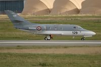 129 @ LFRJ - Dassault Falcon 10 MER, Taxiing after landing rwy 26, Landivisiau Naval Air Base (LFRJ) - by Yves-Q