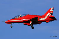 XX219 @ EGPK - Flt Lt Mike Bowden 'Red 2' landing back at Prestwick EGPK after displaying with the Red Arrows at the Scottish Airshow 2015 held at Ayr seafront and Prestwick Airport EGPK and at Portrush, Northern Ireland on the same day. - by Clive Pattle