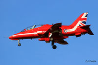 XX325 @ EGPK - Flt Lt Joe Hourston 'Red 9' landing back at Prestwick EGPK after displaying with the Red Arrows at the Scottish Airshow 2015 held at Ayr seafront and Prestwick Airport EGPK and at Portrush, Northern Ireland on the same day. - by Clive Pattle