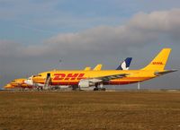 D-AEAH @ EDDP - Well-stocked apron 4 of DHL Air Hub Leipzig.... - by Holger Zengler