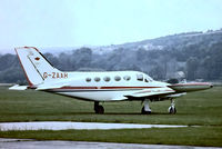 G-ZAAR @ EGKA - Cessna 414 Chancellor [414-0909] Shoreham~G 04/08/1978. From a slide. - by Ray Barber