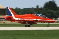 XX322 @ LFMY - Royal Air Force Red Arrows Hawker Siddeley Hawk T.1, Landing Rwy 34, Salon de Provence Air Base 701 (LFMY) Open day 2013 - by Yves-Q