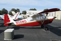 N59WD @ KPAO - Locally-Based 2007 American Champ 7GCBC with foil cover @ Palo Alto Airport, CA - by Steve Nation